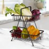 Amazon Brand - Solimo 2-Tier Black Steel Fruit & Vegetable Storage Rack | Optimal Air Circulation | Versatile & Stylish Kitchen Organization | Multifunctional Design (Set of 1) Amazon Brand - Solimo 2-Tier Black Steel Fruit & Vegetable Storage Rack | Optimal Air Circulation | Versatile & Stylish Kitchen Organization | Multifunctional Design (Set of 1)