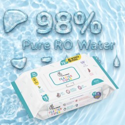 R For Rabbit Feather Aqua Baby Wipes Combo Pack Of 78 Units | Pure Water Wet Wipes for Babies With Lid (Pack of 1)