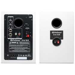 PreSonus Eris 3.5 2nd Gen HD Professional Studio Monitors with 3.5" Woven Composite Woofer, 1" Silk-Dome Tweeter, 50W Class AB Power and Tuning Controls (Auxillary) - Pair (White)