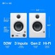 PreSonus Eris 3.5 2nd Gen HD Professional Studio Monitors with 3.5" Woven Composite Woofer, 1" Silk-Dome Tweeter, 50W Class AB Power and Tuning Controls (Auxillary) - Pair (White)