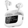 (Refurbished) HAMMER Screen TWS Earbuds Wireless with 13mm Drivers, ANC Ear Buds 32dB, up to 50H Playtime TWS Ear Buds, Type-C Fast Charging, BT v5.4, True Wireless Earbuds Bluetooth,Transparency & EQ Mode (White)