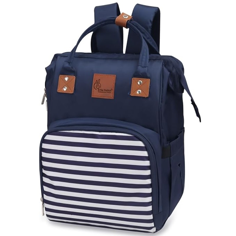 R for Rabbit Caramello Regal Baby Diaper Bag for Mother, Waterproof Kids Diaper Backpack for Mothers, Multifunctional Maternity Bag for Travel, Nursing Backpack for Moms (Blue Stripes) R for Rabbit Caramello Regal Baby Diaper Bag for Mother, Waterproof Kids Diaper Backpack for Mothers, Multifunctional Maternity Bag for Travel, Nursing Backpack for Moms (Blue Stripes)