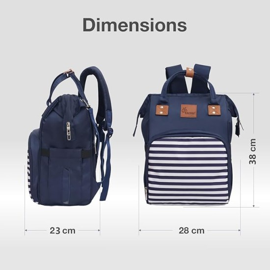 R for Rabbit Caramello Regal Baby Diaper Bag for Mother, Waterproof Kids Diaper Backpack for Mothers, Multifunctional Maternity Bag for Travel, Nursing Backpack for Moms (Blue Stripes) R for Rabbit Caramello Regal Baby Diaper Bag for Mother, Waterproof Kids Diaper Backpack for Mothers, Multifunctional Maternity Bag for Travel, Nursing Backpack for Moms (Blue Stripes)
