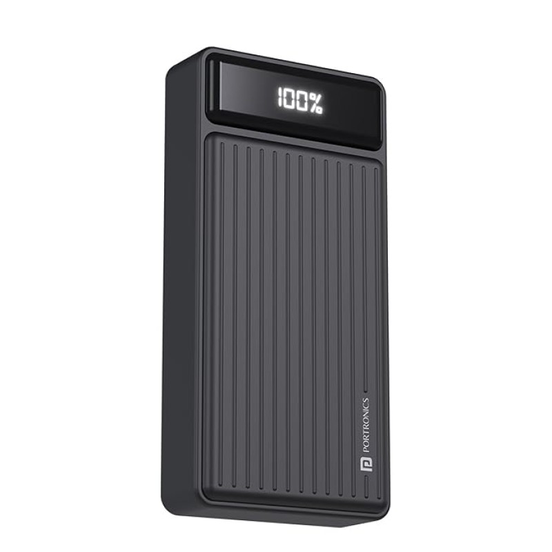 Portronics Luxcell B 20K Advanced 20000 mAh Power Bank with 22.5W Max Output, LED Battery Display, 22.5w Mach USB-A Output, 20w Type C PD Output, Type C Input, Wake Up Button(Black) Portronics Luxcell B 20K Advanced 20000 mAh Power Bank with 22.5W Max Output, LED Battery Display, 22.5w Mach USB-A Output, 20w Type C PD Output, Type C Input, Wake Up Button(Black)