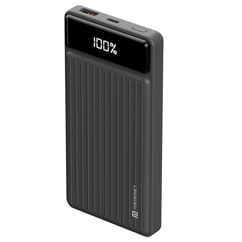 Portronics Luxcell B 10K 10000 mAh 22.5W Fast Charging Power Bank, Ultra Slim Power Bank with Mach USB-A Output, Type C PD Output, Type C Input, Wake Up Button(Black) Portronics Luxcell B 10K 10000 mAh 22.5W Fast Charging Power Bank, Ultra Slim Power Bank with Mach USB-A Output, Type C PD Output, Type C Input, Wake Up Button(Black)