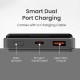 Portronics Luxcell B 10K 10000 mAh 22.5W Fast Charging Power Bank, Ultra Slim Power Bank with Mach USB-A Output, Type C PD Output, Type C Input, Wake Up Button(Black)