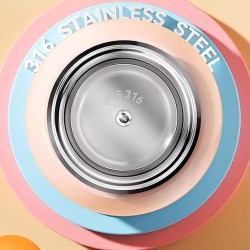 R for Rabbit Steebo Zoobie Premium Stainless Steel Water Sipper for Baby, Spill Proof BPA Free Soft Silicone Straw Drinking Sipper for Kids of 12+ Months (550ml, Pink Bunny)