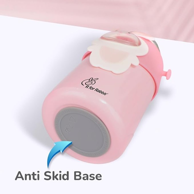 R for Rabbit Steebo Zoobie Premium Stainless Steel Water Sipper for Baby, Spill Proof BPA Free Soft Silicone Straw Drinking Sipper for Kids of 12+ Months (550ml, Pink Bunny) R for Rabbit Steebo Zoobie Premium Stainless Steel Water Sipper for Baby, Spill Proof BPA Free Soft Silicone Straw Drinking Sipper for Kids of 12+ Months (550ml, Pink Bunny)