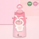 R for Rabbit Steebo Zoobie Premium Stainless Steel Water Sipper for Baby, Spill Proof BPA Free Soft Silicone Straw Drinking Sipper for Kids of 12+ Months (550ml, Pink Bunny)