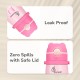 R for Rabbit Steebo Safari Premium Stainless Steel Water Sipper for Baby, Spill Proof BPA Free Soft Silicone Straw Drinking Sipper for Kids of 12+ Months (500ml, Pink Bunny)
