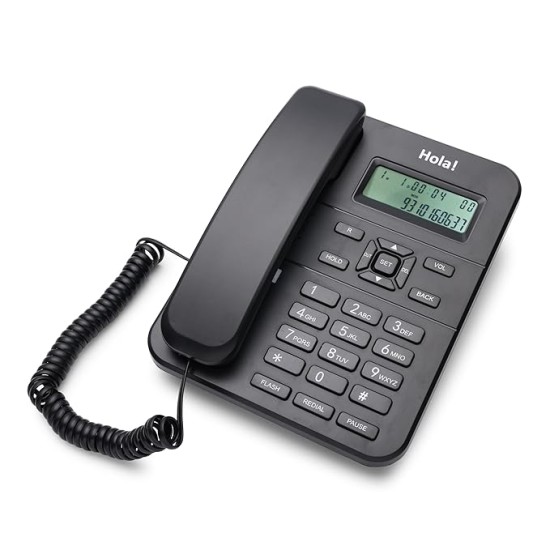 Hola TF 310 Caller Id Corded Landline Phone with CLI and Incoming and Outgoing Call List for Direct Dialing Hola TF 310 Caller Id Corded Landline Phone with CLI and Incoming and Outgoing Call List for Direct Dialing
