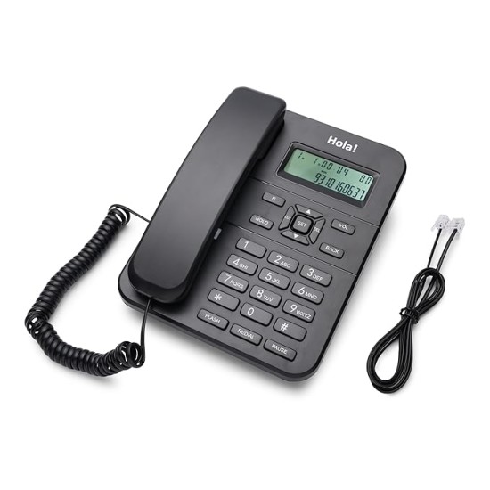 Hola TF 310 Caller Id Corded Landline Phone with CLI and Incoming and Outgoing Call List for Direct Dialing Hola TF 310 Caller Id Corded Landline Phone with CLI and Incoming and Outgoing Call List for Direct Dialing