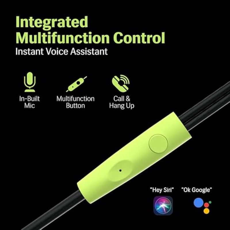 Lava Probuds E1c in Ear Earphone | 12mm Bass Boosted Copper Driver with Pocket Comfy C Type Jack with Wire Protector | Dual Tone Stylish Design | in-Built Mic | IPX4 Water Resistant (Black) Lava Probuds E1c in Ear Earphone | 12mm Bass Boosted Copper Driver with Pocket Comfy C Type Jack with Wire Protector | Dual Tone Stylish Design | in-Built Mic | IPX4 Water Resistant (Black)