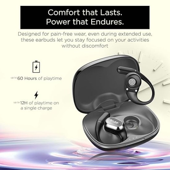 truke Newly Launched Buds Liberty Open Ear Wireless Earbuds with 360Spatial™ Audio Experience, 16mm Beryllium Speaker, 60H Playtime, Quad Mic for Crystal-Clear Calls, Fast Charging, BT5.4