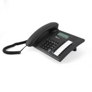 Beetel M90N Corded Landline Phone with 16 Digit LCD Display,FSK/DTMF Compatable Caller N ID,8 Direct One Touch & 10 Two Touch Memory,Volume Control for Speaker Phone,Music On Hold(Antracite), Black