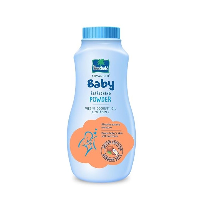 Parachute Advansed Baby Refreshing Powder| Enriched with Virgin Coconut Oil | Refreshes Baby�s Skin| 200 gm Parachute Advansed Baby Refreshing Powder| Enriched with Virgin Coconut Oil | Refreshes Baby�s Skin| 200 gm