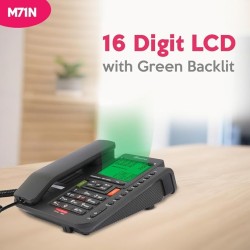 Beetel M71N Caller ID Landline Phone for Home or Office, 16 Digit Display, 2-Way Speaker Phone with Adjustable Volume, 8 One Touch Memory Buttons, TEC Certified, 30 Incoming Call Memory (Anthracite)