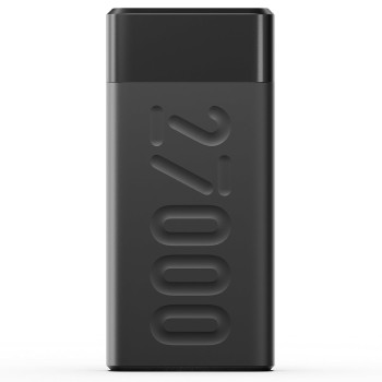 (Refurbished) Ambrane 27000mAh Powerbank, 20W Fast Charging, Triple Output (2 USB & 1 Type C), PD, Quick Charge for iPhone, Android & Other Devices, Made in India + Type C Cable (Stylo Pro 27K, Black)