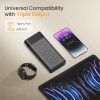 (Refurbished) Ambrane 27000mAh Powerbank, 20W Fast Charging, Triple Output (2 USB & 1 Type C), PD, Quick Charge for iPhone, Android & Other Devices, Made in India + Type C Cable (Stylo Pro 27K, Black) (Refurbished) Ambrane 27000mAh Powerbank, 20W Fast Charging, Triple Output (2 USB & 1 Type C), PD, Quick Charge for iPhone, Android & Other Devices, Made in India + Type C Cable (Stylo Pro 27K, Black)