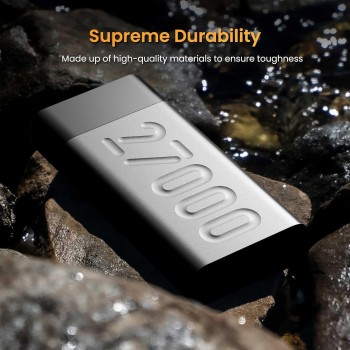 (Refurbished) Ambrane 27000mAh Powerbank, 20W Fast Charging, Triple Output (2 USB & 1 Type C), PD, Quick Charge for iPhone, Android & Other Devices, Made in India + Type C Cable (Stylo Pro 27K, Black) (Refurbished) Ambrane 27000mAh Powerbank, 20W Fast Charging, Triple Output (2 USB & 1 Type C), PD, Quick Charge for iPhone, Android & Other Devices, Made in India + Type C Cable (Stylo Pro 27K, Black)