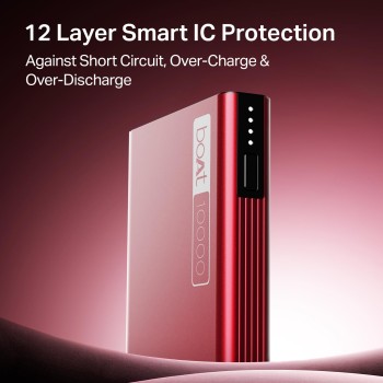 (Refurbished) Boat Energyshroom PB300 10000 mAh 22.5W Fast Charging Power Bank (2X Output Ports, Supports Android,iPhone,Tablets,Earbuds) (Martian Red), USB Type C (Refurbished) Boat Energyshroom PB300 10000 mAh 22.5W Fast Charging Power Bank (2X Output Ports, Supports Android,iPhone,Tablets,Earbuds) (Martian Red), USB Type C