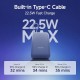 Xiaomi Pocket Power Bank 10000mAh 22.5W with Built-in Cable | Super Fast Charging PD |Smart 12 Layer Protection|Triple Output Ports|Supports Android,Apple, Tablets, Earbuds,Watch(MI Powerbank),Blue
