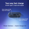 Xiaomi Pocket Power Bank 10000mAh 22.5W with Built-in Cable | Super Fast Charging PD |Smart 12 Layer Protection|Triple Output Ports|Supports Android,Apple, Tablets, Earbuds,Watch(MI Powerbank),Blue