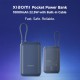 Xiaomi Pocket Power Bank 10000mAh 22.5W with Built-in Cable | Super Fast Charging PD |Smart 12 Layer Protection|Triple Output Ports|Supports Android,Apple, Tablets, Earbuds,Watch(MI Powerbank),Blue