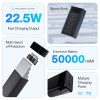 (Refurbished) Ambrane 50000mAh Powerbank, 20W Fast Charging, Triple Output (2 USB & 1 Type C), PD, Quick Charge for iPhone, Android & Other Devices, Made in India + USB Type-C Input (Stylo Max 50k, Black)