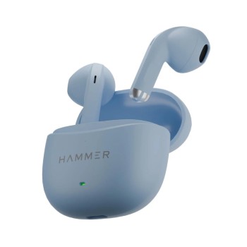 (Refurbished) HAMMER New Launch Ultra Pods TWS Wireless Bluetooth Ear buds, Inbuilt Mic, 100H Standby Time, Earbuds with 30H Playtime, USB Type-C,13mm Dynamic Drivers, IPX5 Water Resistant Bluetooth Earphones(Blue)