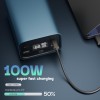 (Refurbished) Lifelong 100W 27000 mAh 4-in-1 Fast Charging Laptop Power Bank with 2 Type C PD Output Ports & 2 USB Output Ports Compatible with Laptop, Android Smartphones, iPhones, iPad, Tablet (Metallic Blue) (Refurbished) Lifelong 100W 27000 mAh 4-in-1 Fast Charging Laptop Power Bank with 2 Type C PD Output Ports & 2 USB Output Ports Compatible with Laptop, Android Smartphones, iPhones, iPad, Tablet (Metallic Blue)