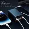 (Refurbished) Lifelong 100W 27000 mAh 4-in-1 Fast Charging Laptop Power Bank with 2 Type C PD Output Ports & 2 USB Output Ports Compatible with Laptop, Android Smartphones, iPhones, iPad, Tablet (Metallic Blue) (Refurbished) Lifelong 100W 27000 mAh 4-in-1 Fast Charging Laptop Power Bank with 2 Type C PD Output Ports & 2 USB Output Ports Compatible with Laptop, Android Smartphones, iPhones, iPad, Tablet (Metallic Blue)