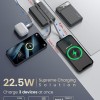 Portronics Luxcell Bind Mini 10k 10000mAh Nano Powerbank with 22.5W Fast Charging, in-Built Type C PD(Input & Output) /8 Pin Cable, LED Indicator, USB-A Mach Output, Compatible with Smartphones Portronics Luxcell Bind Mini 10k 10000mAh Nano Powerbank with 22.5W Fast Charging, in-Built Type C PD(Input & Output) /8 Pin Cable, LED Indicator, USB-A Mach Output, Compatible with Smartphones
