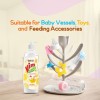 Vim Baby Dishwash Liquid, Removes 100 Milk Stains and Odours, Plant-Based actives, Paraben and Phosphate free, Safe for Child-Utensils, 500ml