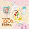 Vim Baby Dishwash Liquid, Removes 100 Milk Stains and Odours, Plant-Based actives, Paraben and Phosphate free, Safe for Child-Utensils, 500ml