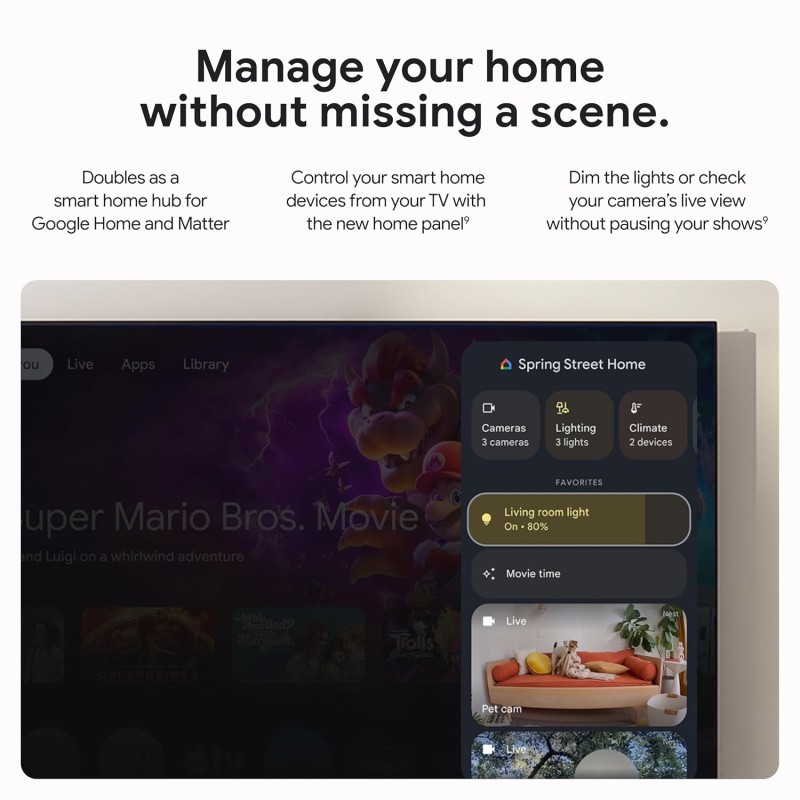 Chromecast with Google TV (4K)- Streaming Stick Entertainment with Voice Search - Watch Movies, Shows, and Live TV in 4K HDR - Snow Chromecast with Google TV (4K)- Streaming Stick Entertainment with Voice Search - Watch Movies, Shows, and Live TV in 4K HDR - Snow
