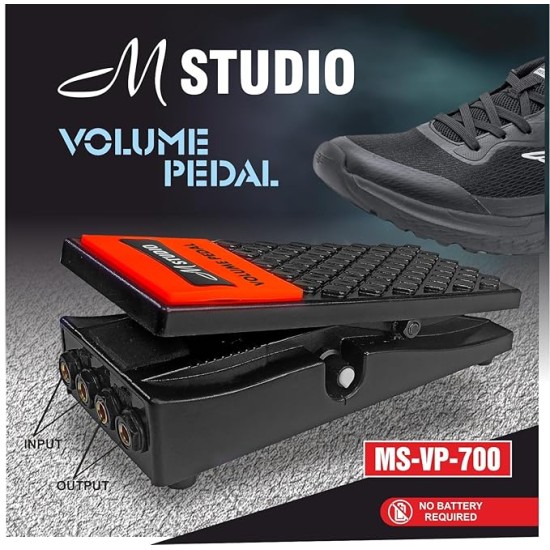 M-STUDIO MS-VP-700 STEREO VOLUME PEDAL FOR ALL MUSICAL INSTRUMENTS KEYBOARDS & OCTAPAD,NO BATTERY REQUIRED, ADVANCED POTENTIOMETER. M-STUDIO MS-VP-700 STEREO VOLUME PEDAL FOR ALL MUSICAL INSTRUMENTS KEYBOARDS & OCTAPAD,NO BATTERY REQUIRED, ADVANCED POTENTIOMETER.