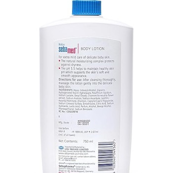 Sebamed Baby Body Lotion 750 ml|Ph 5.5|Camomile & Allantoin| Dermatalogically tested| Sensitive skin
