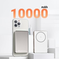 ZEBRONICS 10000 Mah Magsecure Power Bank, Fast USB Type C Charging 15W Wireless & 22.5W Wired, for iPhone 16,15,14,13,12, Android & Other Qi Enabled Devices, Compact Design (MW68, White) ZEBRONICS 10000 Mah Magsecure Power Bank, Fast USB Type C Charging 15W Wireless & 22.5W Wired, for iPhone 16,15,14,13,12, Android & Other Qi Enabled Devices, Compact Design (MW68, White)