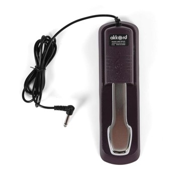 Akkord AKD SP-01 Sustain Pedal for Digital Piano, Electronic Keyboard, MIDI Synthesizer with Polarity Switch and Anti-Slip Pad- Purple