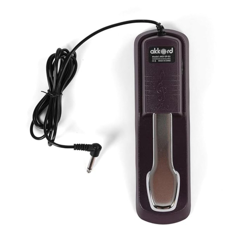 Akkord AKD SP-01 Sustain Pedal for Digital Piano, Electronic Keyboard, MIDI Synthesizer with Polarity Switch and Anti-Slip Pad- Purple Akkord AKD SP-01 Sustain Pedal for Digital Piano, Electronic Keyboard, MIDI Synthesizer with Polarity Switch and Anti-Slip Pad- Purple