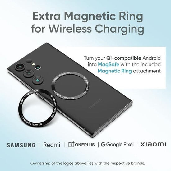 Ambrane Magsafe Wireless 10000Mah Fast Charging Power Bank, Strong Magnet, Micro USB Input, 22.5W Output For Iphone 12 Above, Android & Other Qi Enabled Devices + Magnetic Ring (Aerosync Snap, Purple) Ambrane Magsafe Wireless 10000Mah Fast Charging Power Bank, Strong Magnet, Micro USB Input, 22.5W Output For Iphone 12 Above, Android & Other Qi Enabled Devices + Magnetic Ring (Aerosync Snap, Purple)