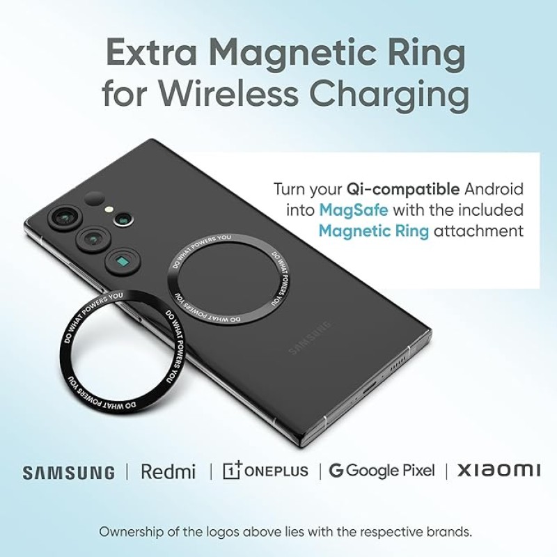 Ambrane Magsafe Wireless 10000Mah Fast Charging Power Bank, Strong Magnet, Micro USB Input, 22.5W Output For Iphone 12 Above, Android & Other Qi Enabled Devices + Magnetic Ring (Aerosync Snap, Purple) Ambrane Magsafe Wireless 10000Mah Fast Charging Power Bank, Strong Magnet, Micro USB Input, 22.5W Output For Iphone 12 Above, Android & Other Qi Enabled Devices + Magnetic Ring (Aerosync Snap, Purple)