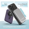 Ambrane Magsafe Wireless 10000Mah Fast Charging Power Bank, Strong Magnet, Micro USB Input, 22.5W Output For Iphone 12 Above, Android & Other Qi Enabled Devices + Magnetic Ring (Aerosync Snap, Purple) Ambrane Magsafe Wireless 10000Mah Fast Charging Power Bank, Strong Magnet, Micro USB Input, 22.5W Output For Iphone 12 Above, Android & Other Qi Enabled Devices + Magnetic Ring (Aerosync Snap, Purple)