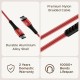 boAt Type-C C600 Tangle-Free, Sturdy Cable w/100W/5A Fast Charging Cable & 10Gbps Data Transmission,10000+ Bends Lifespan & Extended 1.5m Length,Compatible w/Xiaomi,Oneplus, Samsung, Vivo & Oppo(Red) boAt Type-C C600 Tangle-Free, Sturdy Cable w/100W/5A Fast Charging Cable & 10Gbps Data Transmission,10000+ Bends Lifespan & Extended 1.5m Length,Compatible w/Xiaomi,Oneplus, Samsung, Vivo & Oppo(Red)