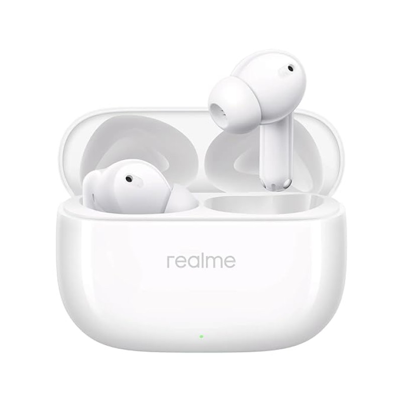 realme Buds T310 Truly Wireless in Ear Earbuds with 46dB Hybrid ANC, 360� Spatial Audio, 12.4mm Dynamic Bass Driver, Upto 40Hrs Battery and Fast Charging (Agile White)