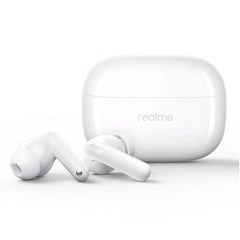 realme Buds T310 Truly Wireless in Ear Earbuds with 46dB Hybrid ANC, 360� Spatial Audio, 12.4mm Dynamic Bass Driver, Upto 40Hrs Battery and Fast Charging (Agile White) realme Buds T310 Truly Wireless in Ear Earbuds with 46dB Hybrid ANC, 360� Spatial Audio, 12.4mm Dynamic Bass Driver, Upto 40Hrs Battery and Fast Charging (Agile White)