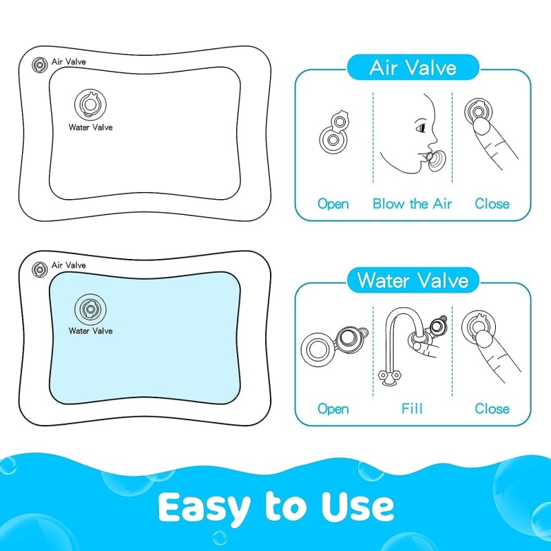 FIGMENT Tummy Time Water Play Mat for Babies 3�24 Months, Premium Baby Toy for Muscle Development, Sensory Activity Mat for Infants, Leakproof & Portable (Water Mat) FIGMENT Tummy Time Water Play Mat for Babies 3�24 Months, Premium Baby Toy for Muscle Development, Sensory Activity Mat for Infants, Leakproof & Portable (Water Mat)