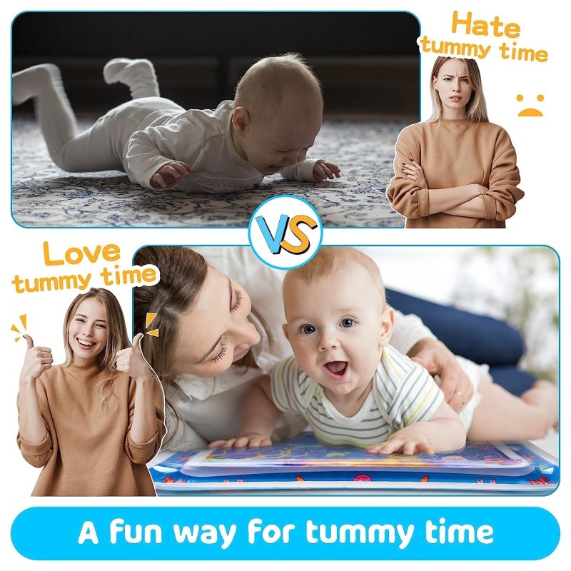 FIGMENT Tummy Time Water Play Mat for Babies 3�24 Months, Premium Baby Toy for Muscle Development, Sensory Activity Mat for Infants, Leakproof & Portable (Water Mat) FIGMENT Tummy Time Water Play Mat for Babies 3�24 Months, Premium Baby Toy for Muscle Development, Sensory Activity Mat for Infants, Leakproof & Portable (Water Mat)