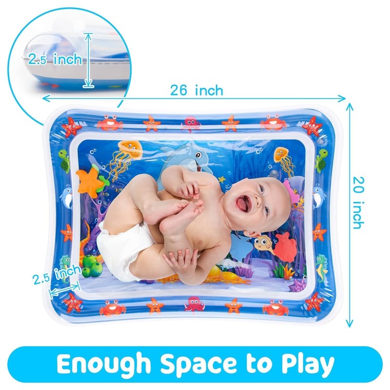 FIGMENT Tummy Time Water Play Mat for Babies 3�24 Months, Premium Baby Toy for Muscle Development, Sensory Activity Mat for Infants, Leakproof & Portable (Water Mat) FIGMENT Tummy Time Water Play Mat for Babies 3�24 Months, Premium Baby Toy for Muscle Development, Sensory Activity Mat for Infants, Leakproof & Portable (Water Mat)